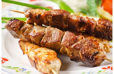Brochette de dinde (en été) - La Ferme de Caillouet