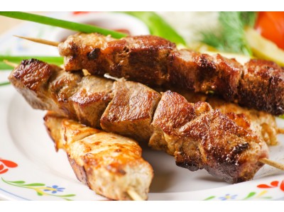 Brochette de dinde (en été) - La Ferme de Caillouet