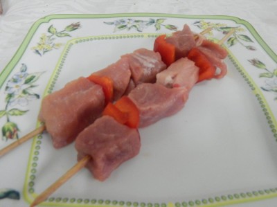 Brochettes de porc - La Ferme de Caillouet